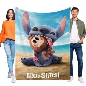 Manta de franela puntada sofá cama sofá oficina tiro regalo de cumpleaños para niños - Imagen 1 de 16