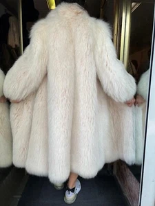 Fuchsmantel Polarfuchs Fuchs Pelzmantel Pelz REAL Fur Polar Fox Coat Volpe L-2XL - Bild 1 von 24