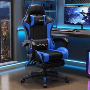 Gaming Chair Computer Office Seating Racing PU Executive Racer Recliner Chair - Picture 1 of 11