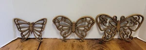 "Juego de 3 piezas de colección Homco 1978 Butterflies 8 3/4" - Imagen 1 de 4