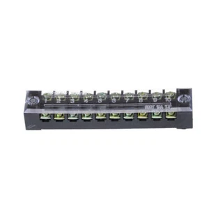 2X TB-1510L Block 10Position 600V 15A Wire Barrier Dual Row Screw Terminal Panel - Picture 1 of 4