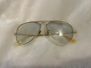 Vintage B&L Bausch Lomb Ray Ban Aviator Gold Tone Frame Gray Lenses W/New Case - Picture 1 of 24
