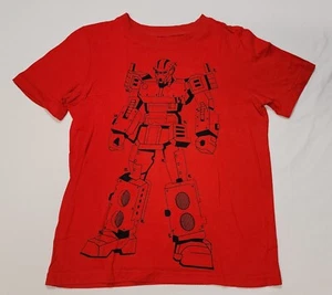 Carter's Boy 100% Cotton Red Robot Graphic Print Design TShirt Size 7 - Picture 1 of 4