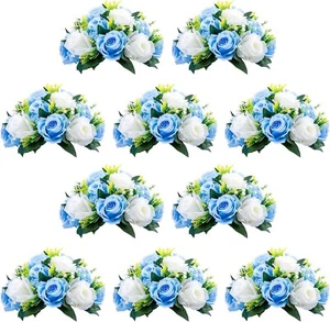 Artificial Flower Bouquets - 15 Heads Per Ball, Perfect for Indoor & Outdoor Use - Picture 1 of 9