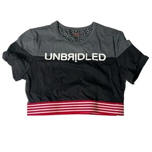 Unbridled M women’s grey and black crop top - Picture 1 of 4