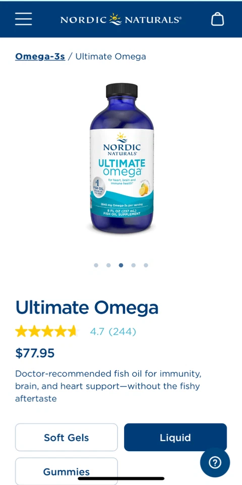 Nordic Naturals Ultimate Omega, líquido 8 oz, Foto 1 de 3