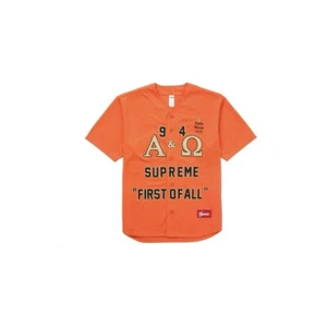 Supreme Alpha Omega Baseball Jersey Orange Size: Large - Picture 1 of 5