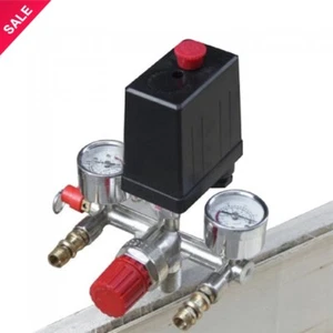 Air Compressor Pressure Control Switch Regulator w/ Control Valve Gauges Relief - Picture 1 of 4