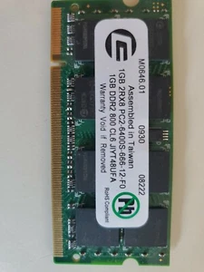 2x 1GB DDR2-800 CENTON Laptop Memory JIYT48UFA SODIMM PC2-6400 NON-ECC - Picture 1 of 1