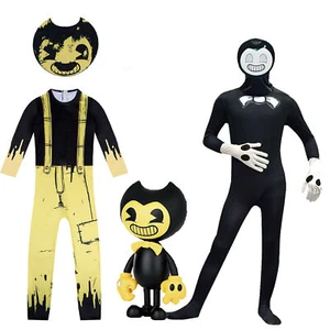 Bendy And The Ink Machine Costume Kids Boy Halloween Cosplay Fancy Dress Outfit- - Picture 1 of 11
