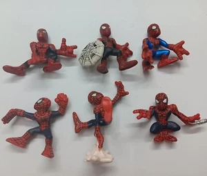 lot of 6 Super Hero Squad spiderman ACTION FIGURE 2"-3" - Picture 1 of 12