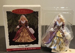 Vintage 1996 Hallmark Keepsake Ornament Holiday Barbie Collector's Series #4 Neu im Karton - Bild 1 von 12