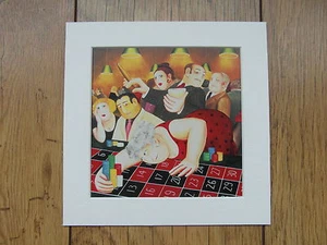 BERYL COOK"ROULETTE" MOUNTED CARD 8 X 8 FUNNY - Picture 1 of 1