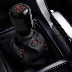 Perilla de cambio manual de 5 velocidades negro pulido aluminio estilo coche tipo R EE. UU. - Imagen 1 de 8