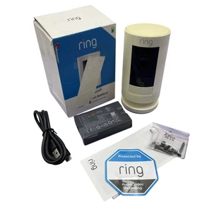 Ring 5UM7E5 Stick Up Cam Battery Security Camera White #Y7791 (AR) - Picture 1 of 12