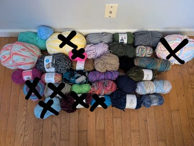 ***PACK OF 5*** Lot Of Yarn - Full & Partial Skeins - Variety of Colors + Sizes - Image 1 of 2