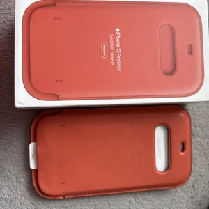 Apple Leder Sleeve Case mit MagSafe für Apple iPhone 12 Pro Max Pink Citrus - Bild 1 von 9
