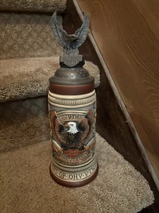 HARLEY DAVIDSON COLLECTIBLE 1986 4TH EDITION GERMAN STEIN - Picture 1 of 10