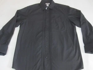 Claiborne Luxe Men's Pleated Front French Cuff Formal Dress Shirt (Black | M) - Picture 1 of 23