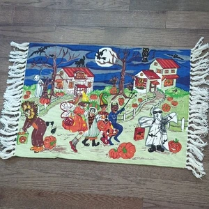 Alfombra de bienvenida de Halloween con flecos - Imagen 1 de 5