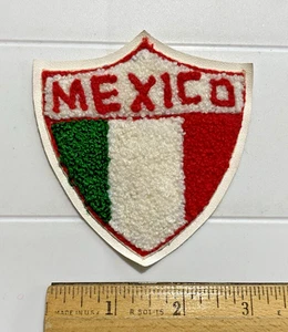 Mexiko rot weiß grün dreifarbig bestickt Chenille Patch Abzeichen Wappen - Bild 1 von 3