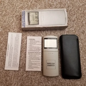Wells Fargo World Time Alarm Clock Calculator Countdown Timer Combo VTG 2004 - Picture 1 of 16
