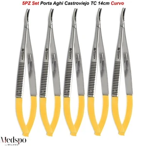 Micro Castroviejo Curved TC Needle Holder Pliers Ophthalmic Pliers Dental Surgery CE - Picture 1 of 4