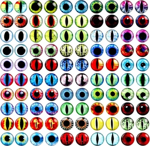 100 PIEZAS Ojos Cabujón de Vidrio Ojos para Fabricación de Muñecas de Arcilla Hágalo Usted Mismo Artesanía Fabricación de Joyas G - Imagen 1 de 7