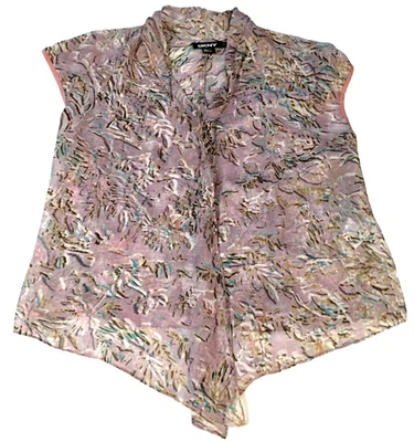 DKNY Womens Sleeveless Silk Blouse Sz 4 Muted Purple Holly Hock NWT MSRP $178 - Image 1 of 4