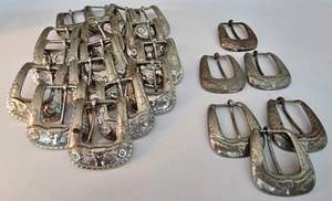 Vintage Texas Longhorn Bull Metal Belt Buckle Lot of 22. 2 Different Styles. - Picture 1 of 16