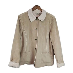 L.l. Chaqueta de gamuza sintética polar beige Bean para mujer talla XL - Imagen 1 de 7