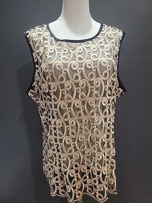 Blusa Top Mujer Vintage Transparente Red Por Sam Texturizado Bordado Geométrico 3XL  Foto 1 de 4