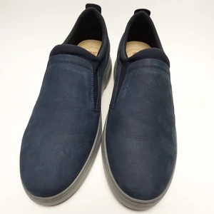 Zapatillas deportivas Samuel Hubbard para hombre 12 W Flight bajas sin cordones cuero azul marino informales - Imagen 1 de 8