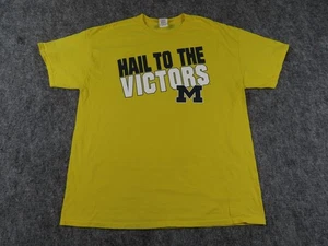 Camisa Michigan Wolverines Para Hombres XL Azul Amarillo Salve a los Victors Fútbol NCAA - Imagen 1 de 8