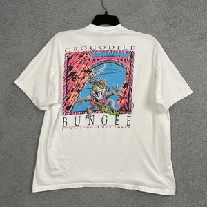 Vintage Lifeforms T-Shirt passt Large 23" P2P Einzelnaht Krokodil Bungee Distress - Bild 1 von 24