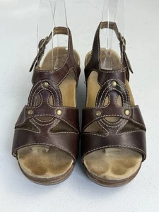 Dansko Y2k 90s Brown Leather Studded Chunky Platform Clog Sandals Size 37 / 6.5 - Bild 1 von 10