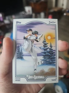 2025 Topps X Bob Ross Tarik Skubal #47 Detroit Tigers - Picture 1 of 2