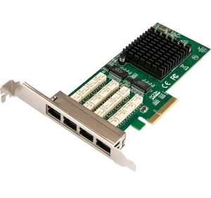 Quad Port Copper Gigabit Ethernet PCI-e x4 Bypass Server Adapter Intel i350-am2 - Picture 1 of 5