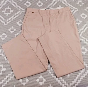 Paul Smith Womens Dusty Pink Trousers W33 L27 Cotton Stretch Straight Leg Italy - Picture 1 of 17