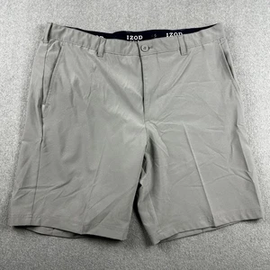 Izod Golf Shorts Mens 38 Gray Performance Lightweight Stretch Polyester Spandex - Picture 1 of 11
