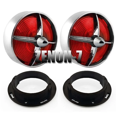 3 1/4" Turn Signal Light Covers Replacement Red Lens Cover Screw-in For Harley - Image 1 of 4