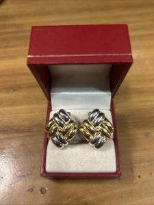 Burberrys Ohrringe Ohrclips - Gold Silber Farben - Bild 1 von 3