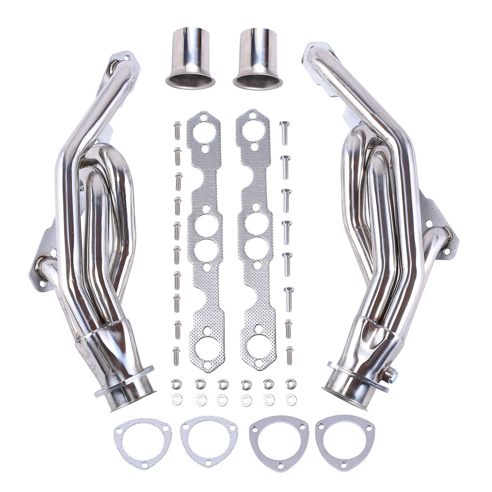 FOR CHEVY GMC 5.0/5.7 V8 C/K 1988-1997 STAINLESS STEEL HEADER EXHAUST MANIFOLD - Image 1 of 4