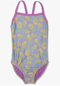 NWT Speedo Girls Printed Propel Back One-Piece Lemon Chrome Size 16 - Picture 1 of 3