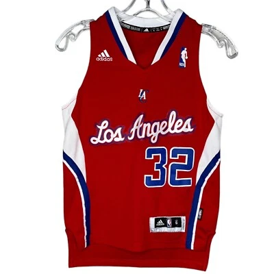 Los Angeles Clippers Jersey Boys Small Red  32 Griffin Adidas Basketball Sports - Image 1 of 4