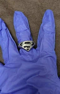 SUPERMAN RING/Vintage90s/RLM tm©(Robert Lee Morris)DC/Sterling Silver/Sz.9~10+-? - Picture 1 of 3