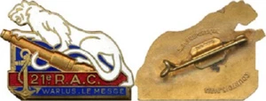 21° Régiment d’Artillerie Coloniale, lionne, Amicale WARLUS, Courtois - Bild 1 von 1