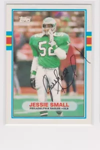JESSIE SMALL PHILADELPHIA EAGLES 1989 TOPPS TRADED #66T AUTOGRAPHED CARD - Picture 1 of 1