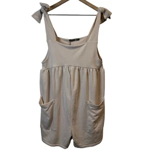 Neu mit Etikett Boohoo Damen ärmellos locker Bindeband Strampler mit Taschen Größe 6 - Bild 1 von 6