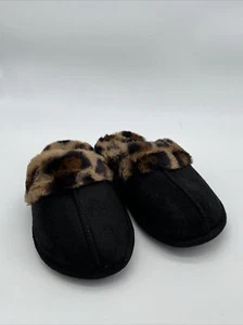 Jessica Simpson Pantofole Slip On Bambina Fuzzy Memory Foam Stampa Leopardata L 2-3 - Foto 1 di 6